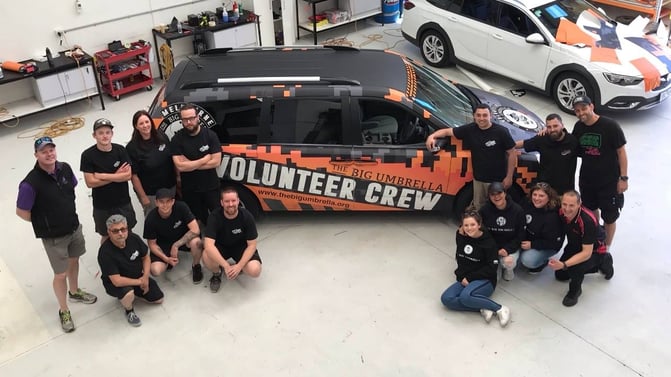 Two-time global Avery Dennison "Wrap Like a King" winner, Nick Caminiti of Exotic Graphix, has teamed up with Avery Dennison's wrap guru, Justin Pate of The Wrap Institute, to transform an old van for The Big Umbrella Foundation in Melbourne, Australia.