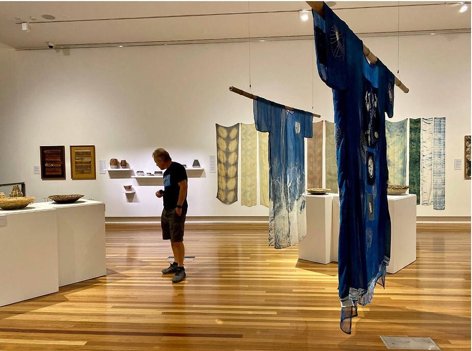Vasnas Designs displaying her artwork at the Glasshouse Port Macquarie