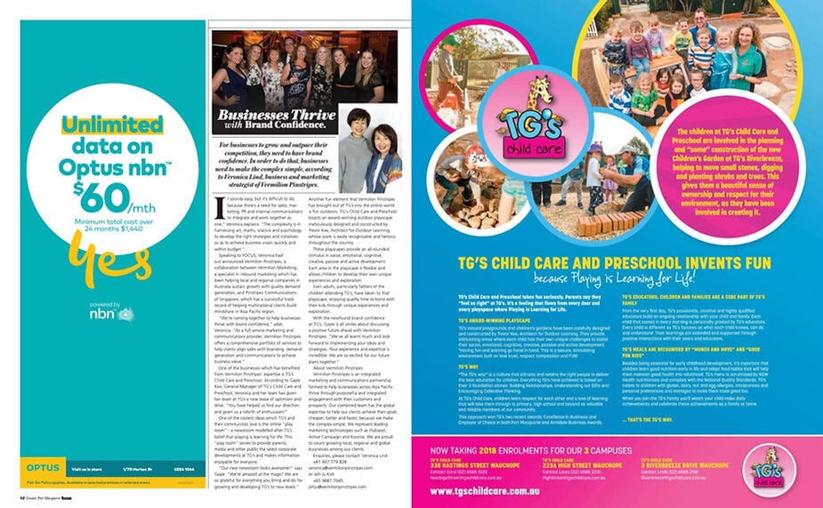 Focus magazine Vermilion Pinstripes | Vermilion Pinstripes Australia Singapore UK