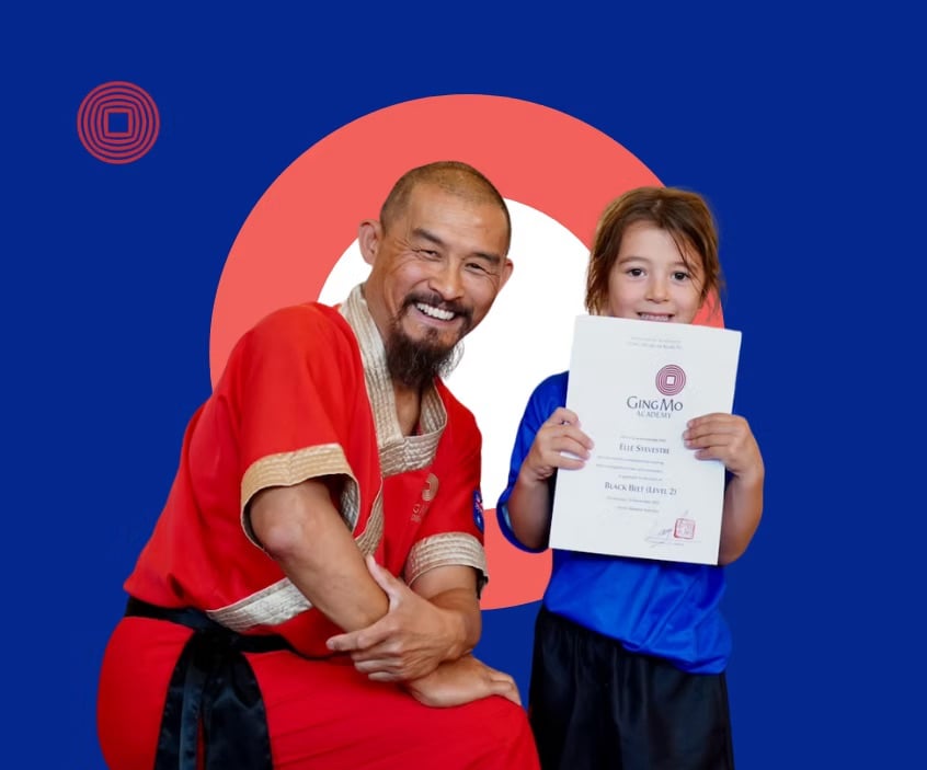 Ging Mo Academy certificate | Vermillion Pinstripes