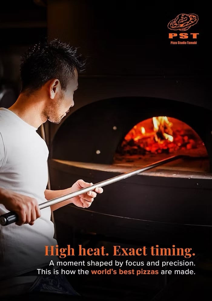 High heat and exact timing | Pizza Studio Tamaki | Vermillion Pinstripes