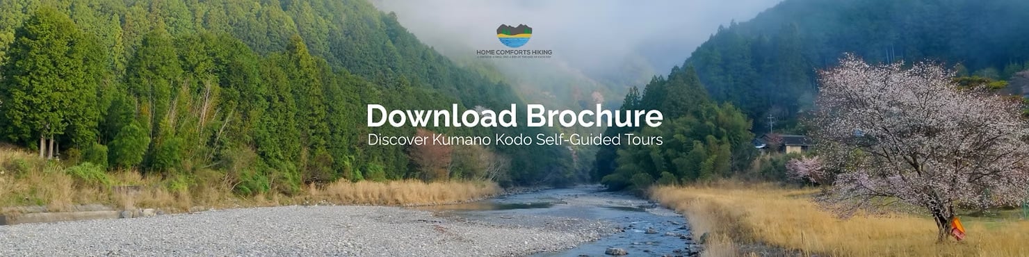 Download Kumano Kodo brochure | Home Comforts Hiking |  Vermillion Pinstripes